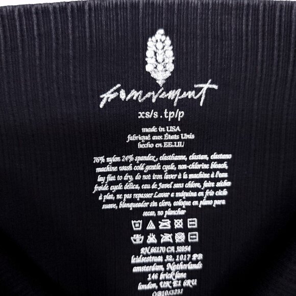 Free People FP Movement Good Karma Leggings Womens XS/S Washed Black - Picture 11 of 12